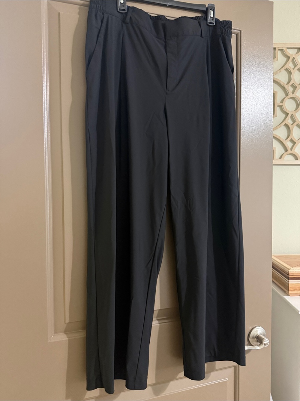 Old Navy Black Sleektech High Rise Go Dry Trousers